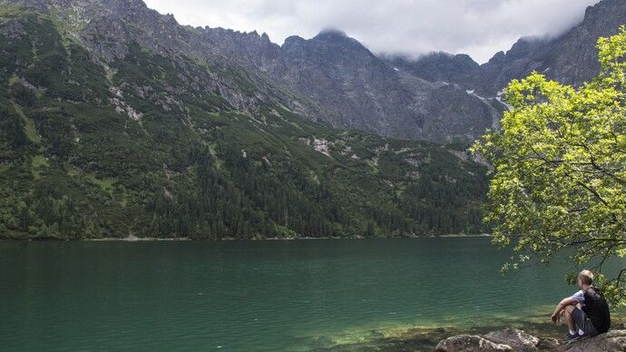 Walking Trail to Lake Morskie Oko in the Tatra Mountains