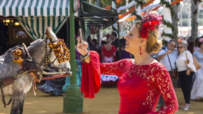 Travel Diary. Day 8. Celebrating Feria de Abril in Seville. Plaza de España.