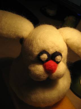 felt, handcraft, rabbit, wool