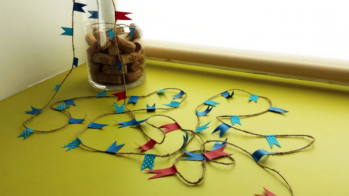 A Homemade Colourful Bunting Garland