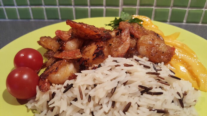 Tiger Prawns in Teriyaki Sauce