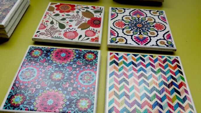 For Sale: Decorative Coasters for Mugs, Glasses and Candles