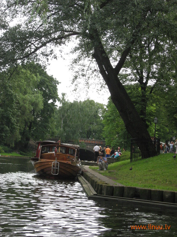 boat, channel, city, Riga, trip